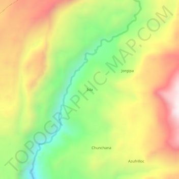 Mapa topográfico Isla, altitud, relieve