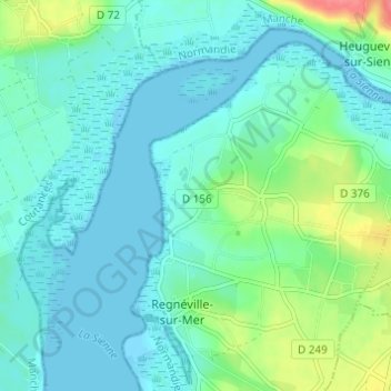 Mapa topográfico La Trancardière, altitud, relieve