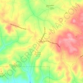 Mapa topográfico Talmadge, altitud, relieve
