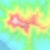Mapa topográfico Cerro Lonquén, altitud, relieve