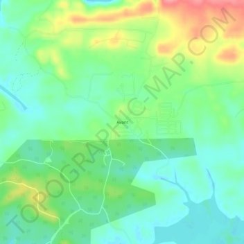 Mapa topográfico Avant, altitud, relieve