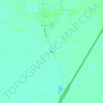 Mapa topográfico Roy, altitud, relieve