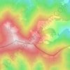 Mapa topográfico Manzanar, altitud, relieve
