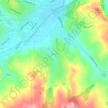 Mapa topográfico Bolec, altitud, relieve