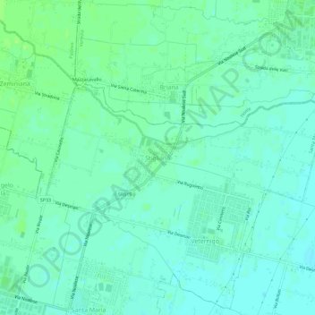Mapa topográfico Stigliano, altitud, relieve