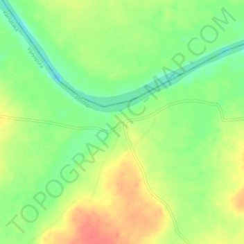 Mapa topográfico Baragudi, altitud, relieve