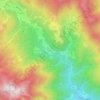 Mapa topográfico Fusine, altitud, relieve