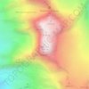 Mapa topográfico Alphubel, altitud, relieve