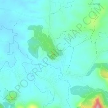 Mapa topográfico Gunung Salak, altitud, relieve