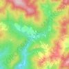 Mapa topográfico Gorgo, altitud, relieve