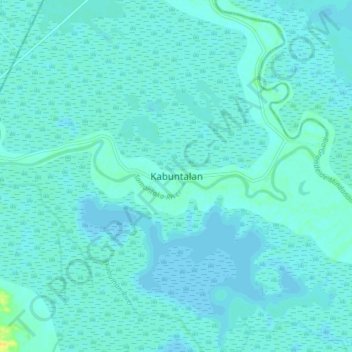 Mapa topográfico Kabuntalan, altitud, relieve