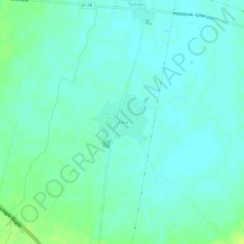 Mapa topográfico Hasa, altitud, relieve