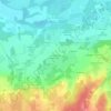Mapa topográfico La Piesse, altitud, relieve