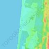 Mapa topográfico Biscarrosse-Plage, altitud, relieve