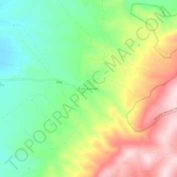 Mapa topográfico Eski Karsak, altitud, relieve