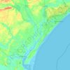 Mapa topográfico Sandy Island, altitud, relieve