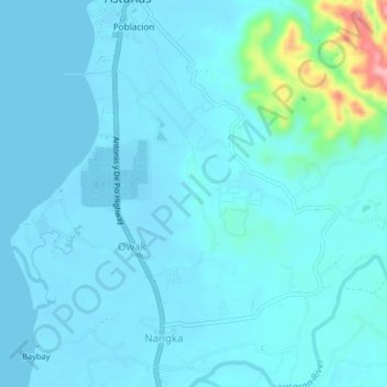 Mapa topográfico Mohou, altitud, relieve