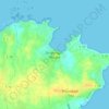 Mapa topográfico Brignogan-Plages, altitud, relieve