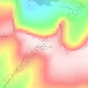 Mapa topográfico муниципальный округ Кировск, altitud, relieve