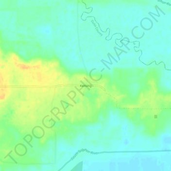 Mapa topográfico Kensing, altitud, relieve