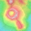 Mapa topográfico Volcán Shinmoedake, altitud, relieve