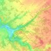 Mapa topográfico Hills, altitud, relieve