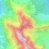Mapa topográfico Croda Rossa di Sesto, altitud, relieve
