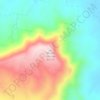 Mapa topográfico Mount George, altitud, relieve