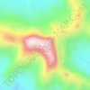Mapa topográfico Mount Saskatchewan, altitud, relieve