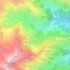 Mapa topográfico Alpe del Cortese, altitud, relieve
