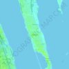 Mapa topográfico Georgiana, altitud, relieve