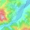 Mapa topográfico Oriano, altitud, relieve