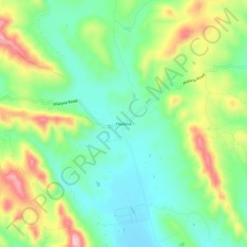 Mapa topográfico Huasna, altitud, relieve