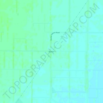 Mapa topográfico Bunker, altitud, relieve