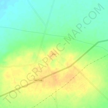 Mapa topográfico Vav, altitud, relieve