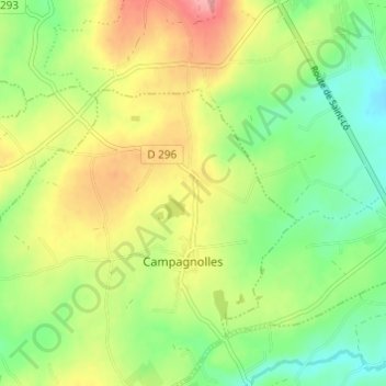 Mapa topográfico L'Aunay, altitud, relieve