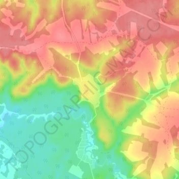 Mapa topográfico Аркашево, altitud, relieve