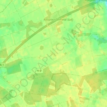 Mapa topográfico Wunderburg, altitud, relieve