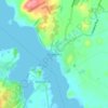 Mapa topográfico Portaferry, altitud, relieve
