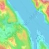 Mapa topográfico Ytre Arna, altitud, relieve