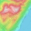 Mapa topográfico Pollino, altitud, relieve