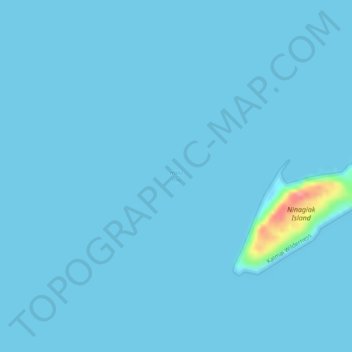Mapa topográfico Hallo Bay, altitud, relieve