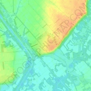 Mapa topográfico Straza, altitud, relieve