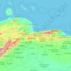 Mapa topográfico Carabobo, altitud, relieve