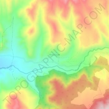 Mapa topográfico Hırkatepe, altitud, relieve