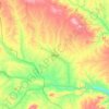Mapa topográfico Hashtrud, altitud, relieve