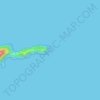 Mapa topográfico Ponta Grossa, altitud, relieve