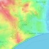 Mapa topográfico Knowle, altitud, relieve