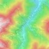 Mapa topográfico Grotta di Bossea, altitud, relieve