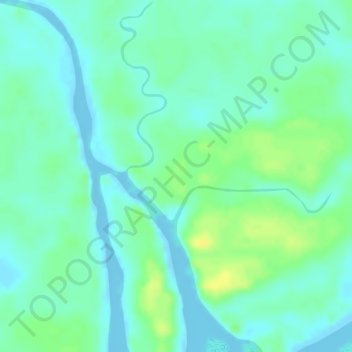 Mapa topográfico Fanamo, altitud, relieve